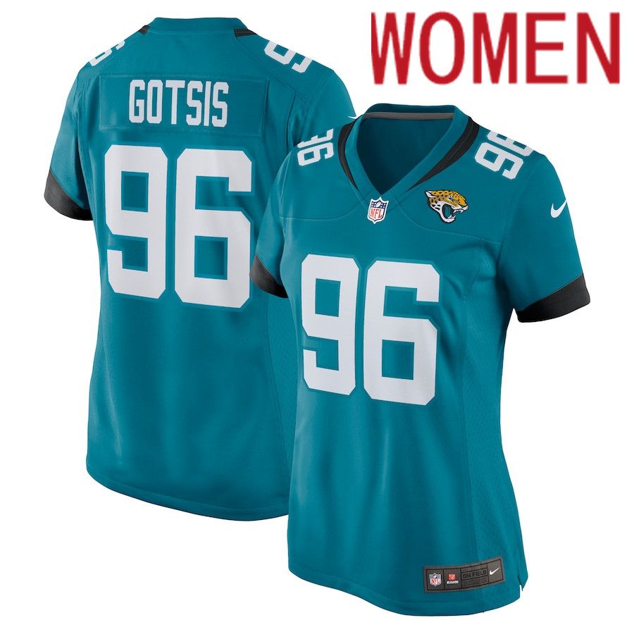 Women Jacksonville Jaguars #96 Adam Gotsis Nike Green Nike Game NFL Jersey